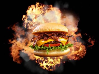 Burger explosion